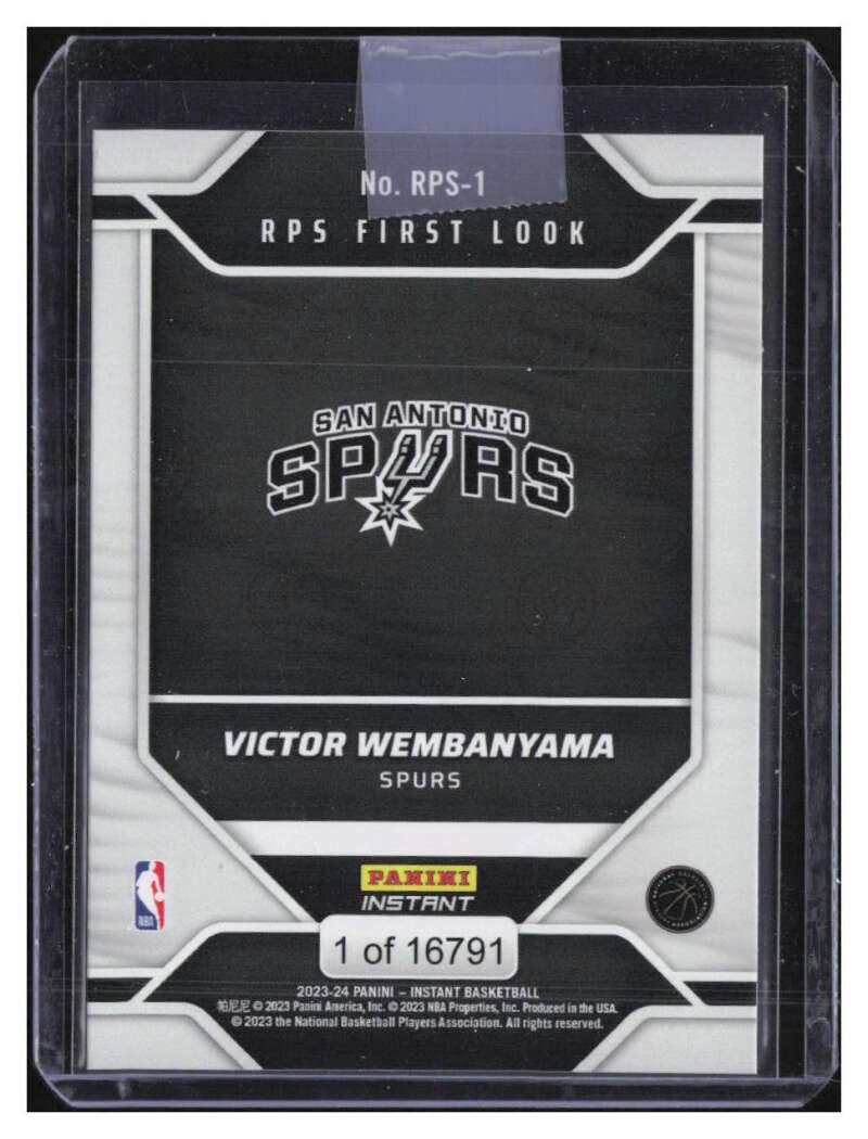 Amazon.com: VICTOR WEMBANYAMA RC 2023-24 Panini Instant RPS /16791